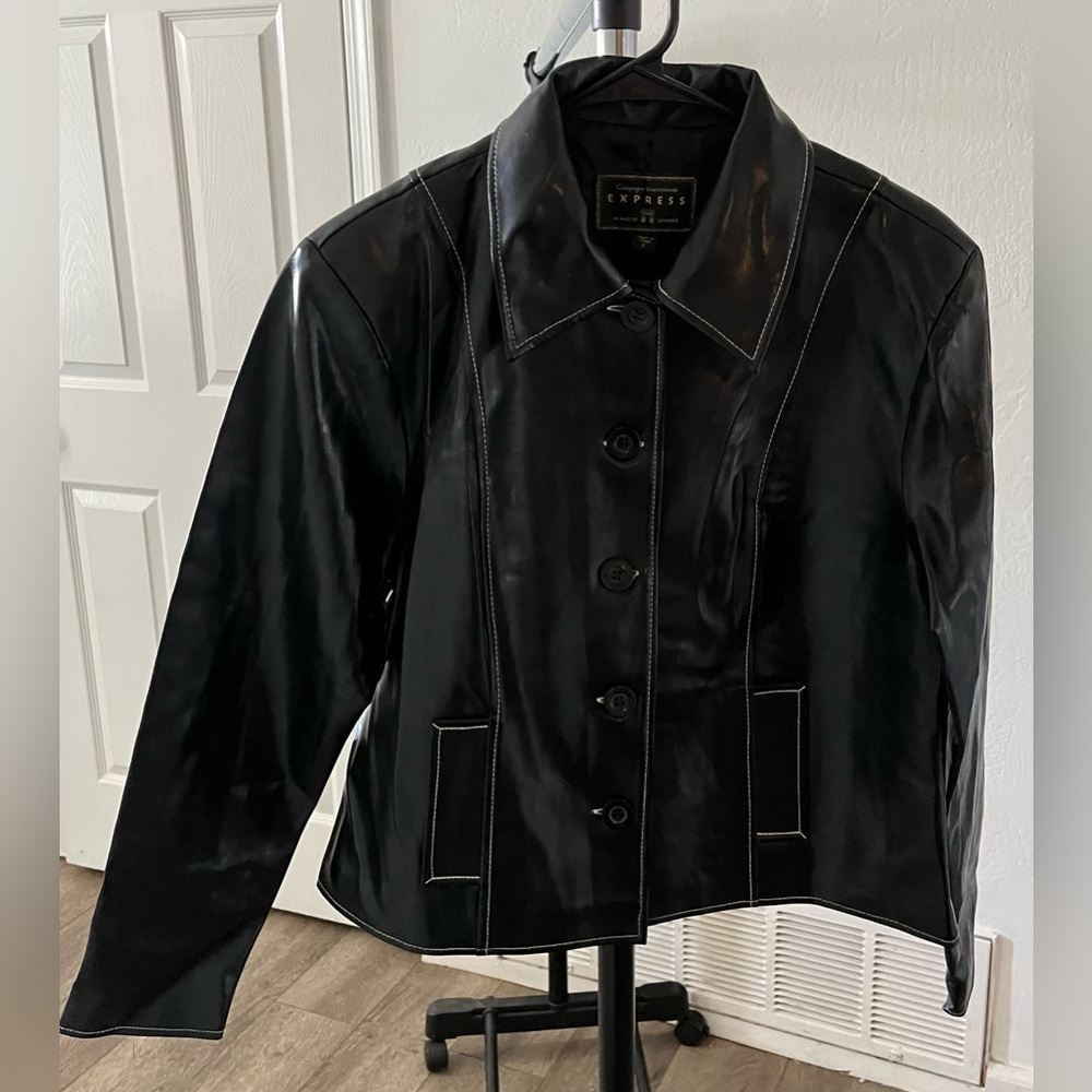Campagnie Internationale Express Boys Large Faux Leather Jacket